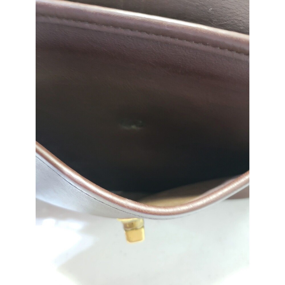 Vintage COACH 9870 Court Shoulder Bag Purse Chocolate Brown Leather Turn Lock - Picture 14 of 16